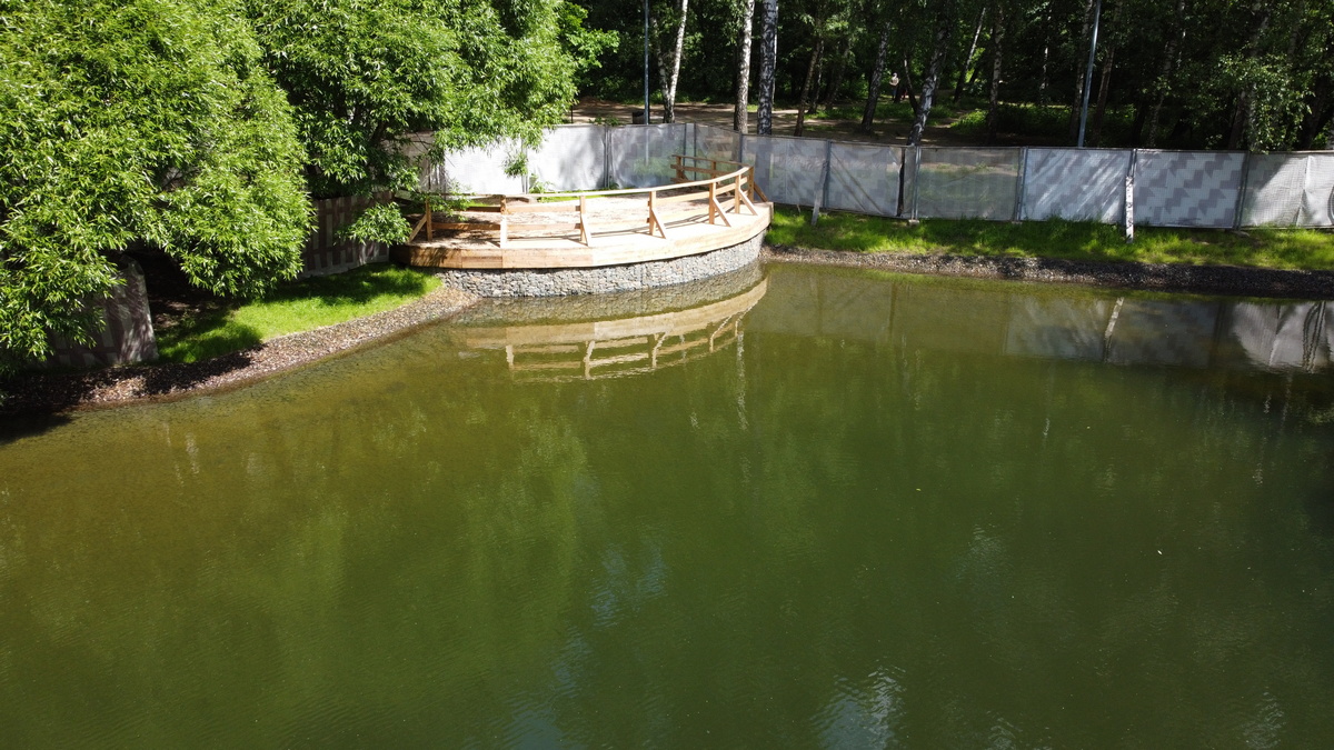 В конце июня завершится ремонт на Медведковском пруду в СВАО