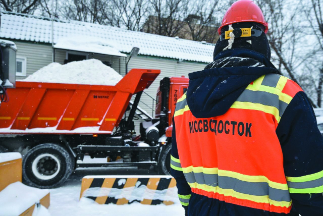 Уборка снега ГУП Мосводосток