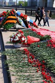 Возложение цветов на Поклонной Горе в честь Дня Победы