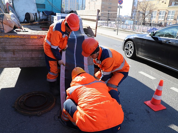 Трубопровод на улице Бутырский вал отреставрировали без разрытий