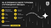 Стартовал прием заявок на 26-ю премию в области туризма  и гостеприимства «Путеводная звезда»