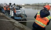Мосводосток ликвидировал пятно на Москве-реке